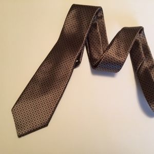 Authentic Oscar de la Renta Silk Tie Pewter Grey